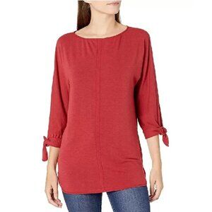 Max Studio Women's Tie Sleeve French Terry Tunic